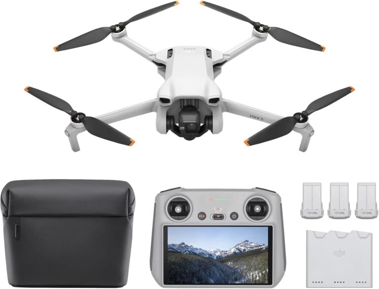 DJI Mini 3 Fly More Combo (DJI RC), Drones with Camera for Adults 4K, 3 Batteries for 114-min Flight Time